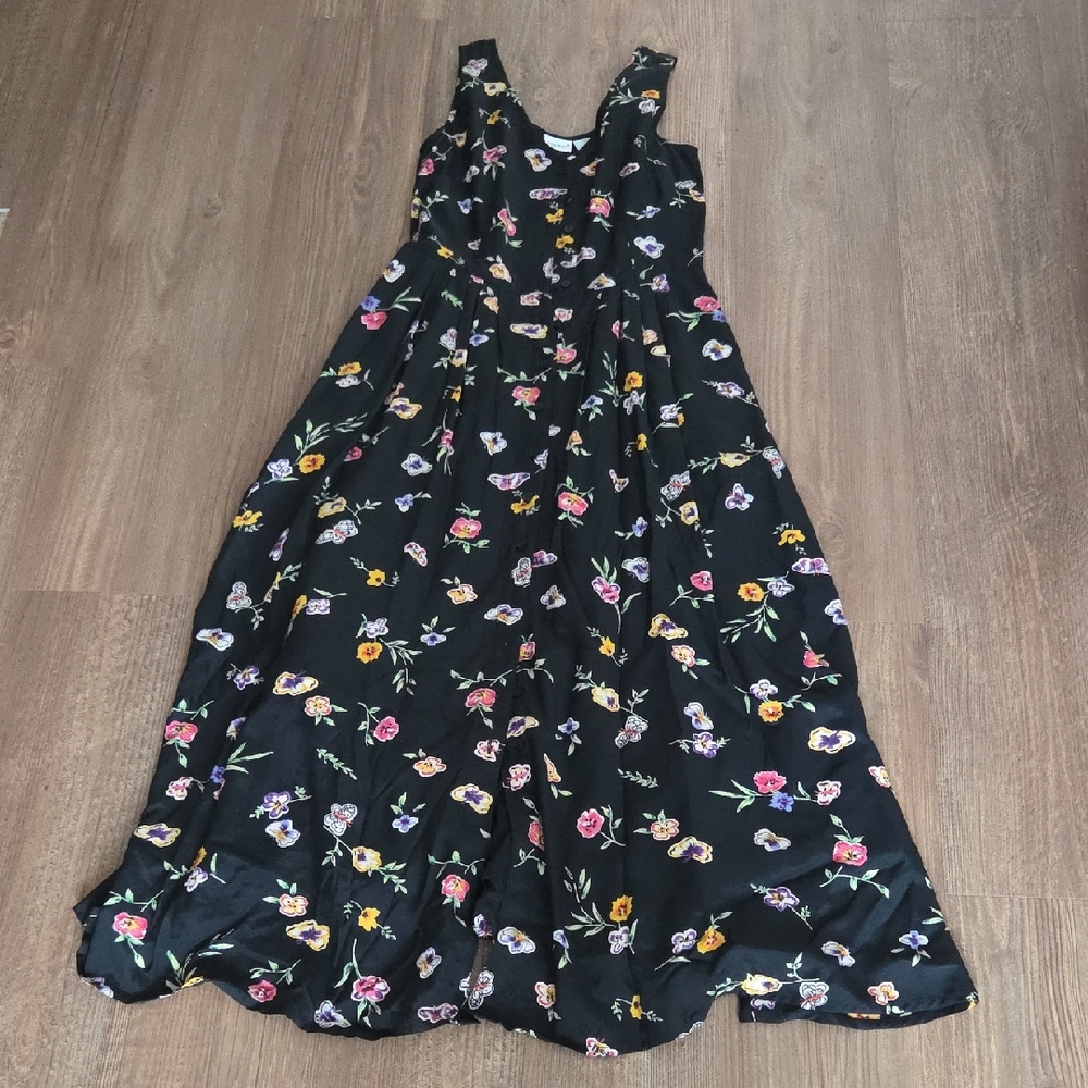 Together Floral Black Maxi Dress